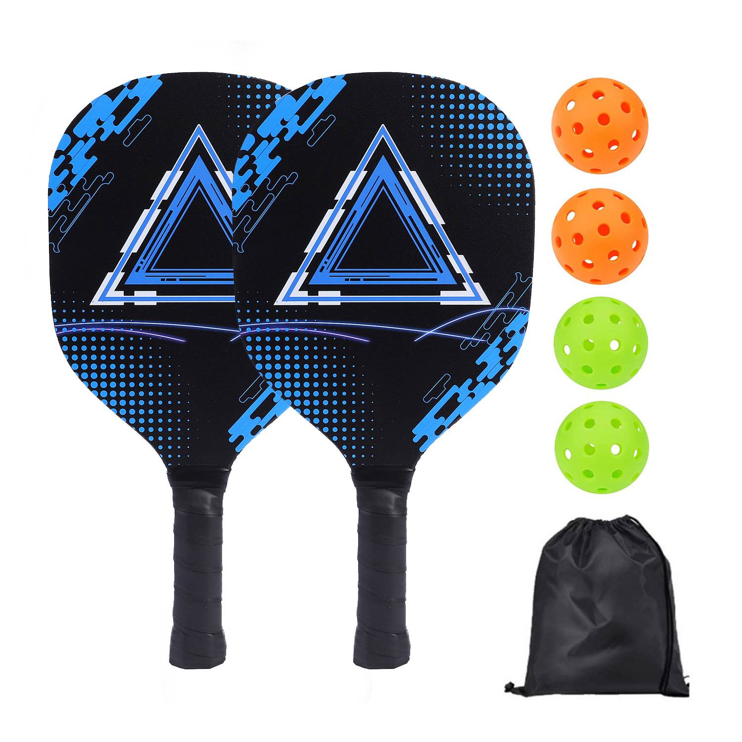 [Woodpien Power racket] 2 shots+4 balls+1 pockets [Model 802]